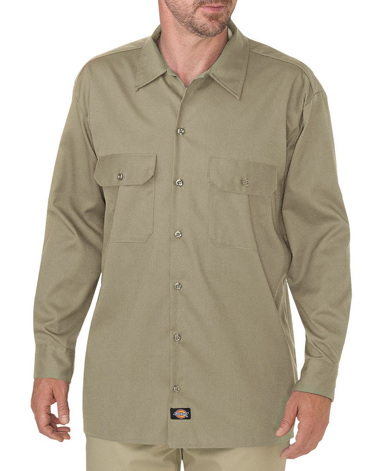 Dickies WL675 Mens FLEX Relaxed Fit Long-Sleeve Twill Work Shirt