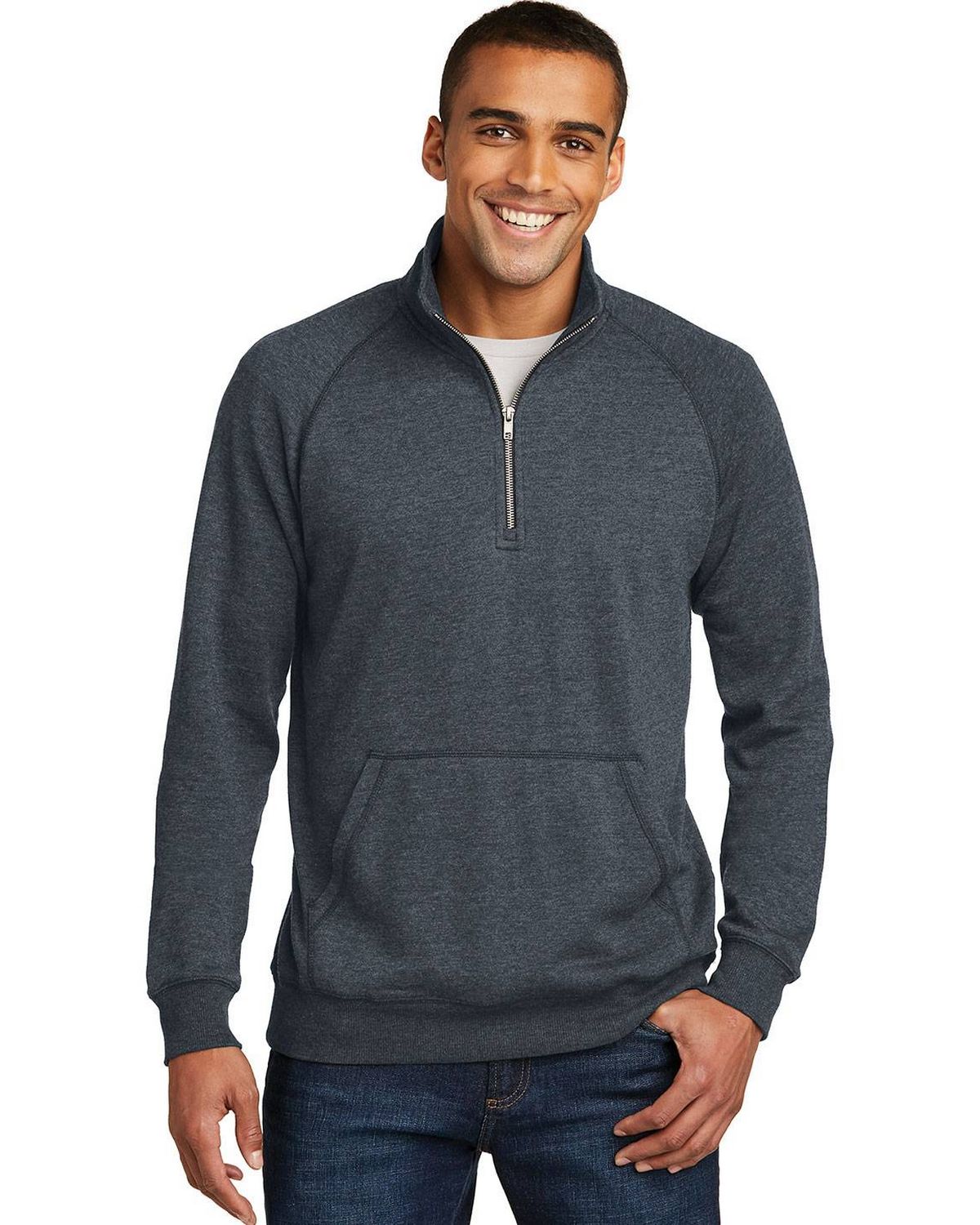 District DM392 | District DM392 Men's Lightweight Fleece 1/4 Zip Pullover