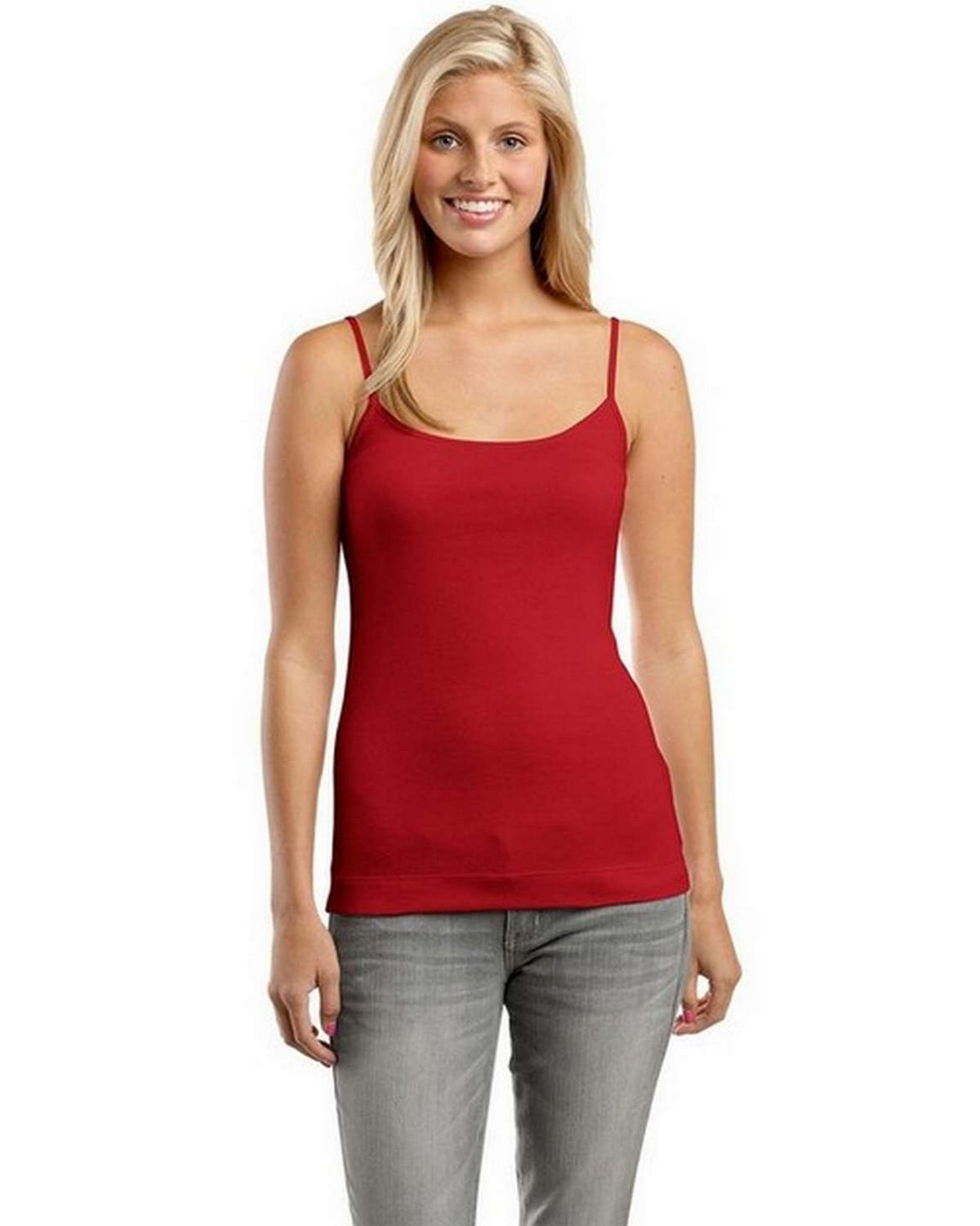 Buy District DT232 Juniors 1x1 Rib Spaghetti Strap Tank