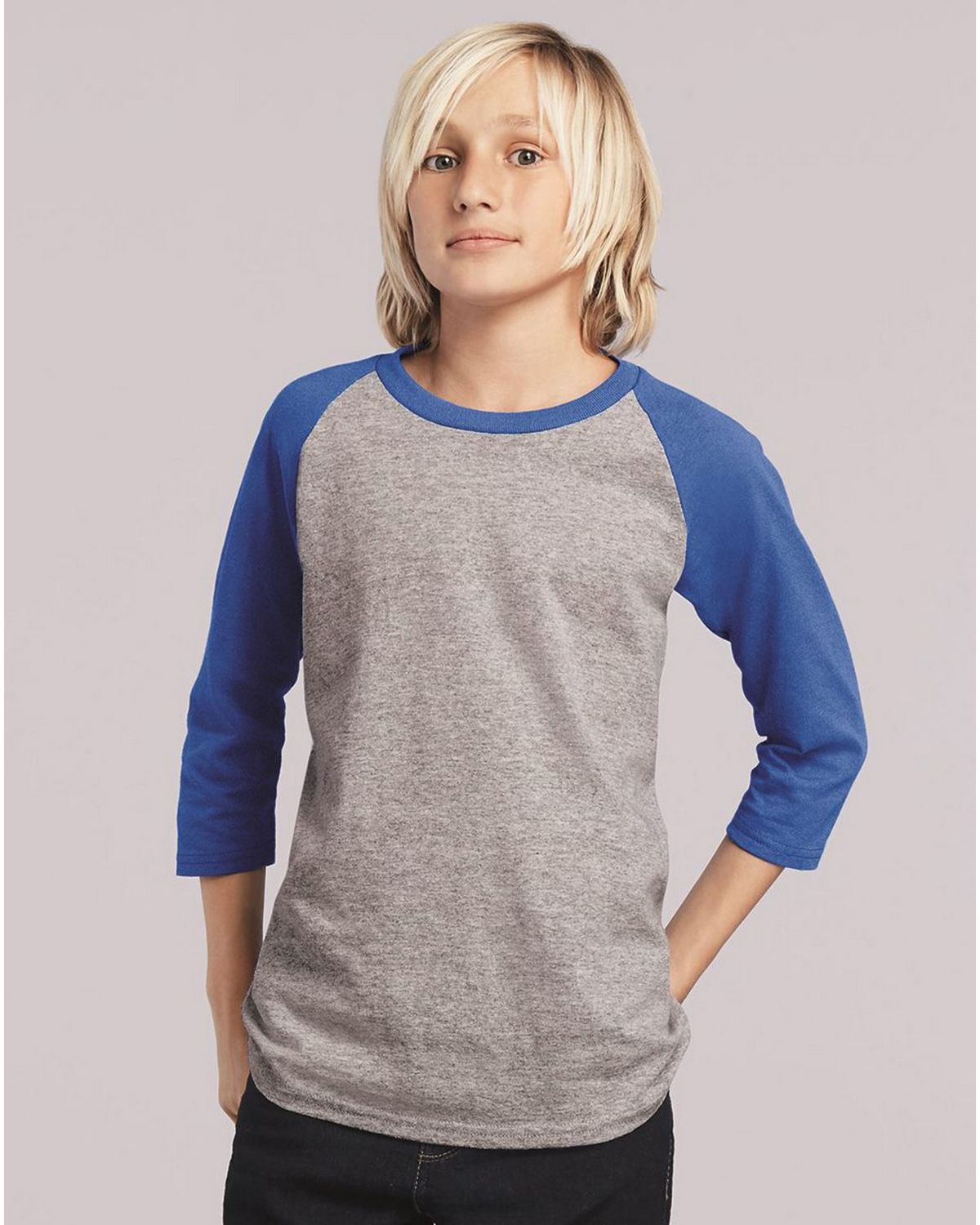 Gildan 5700B Heavy Cotton Youth Raglan Tee