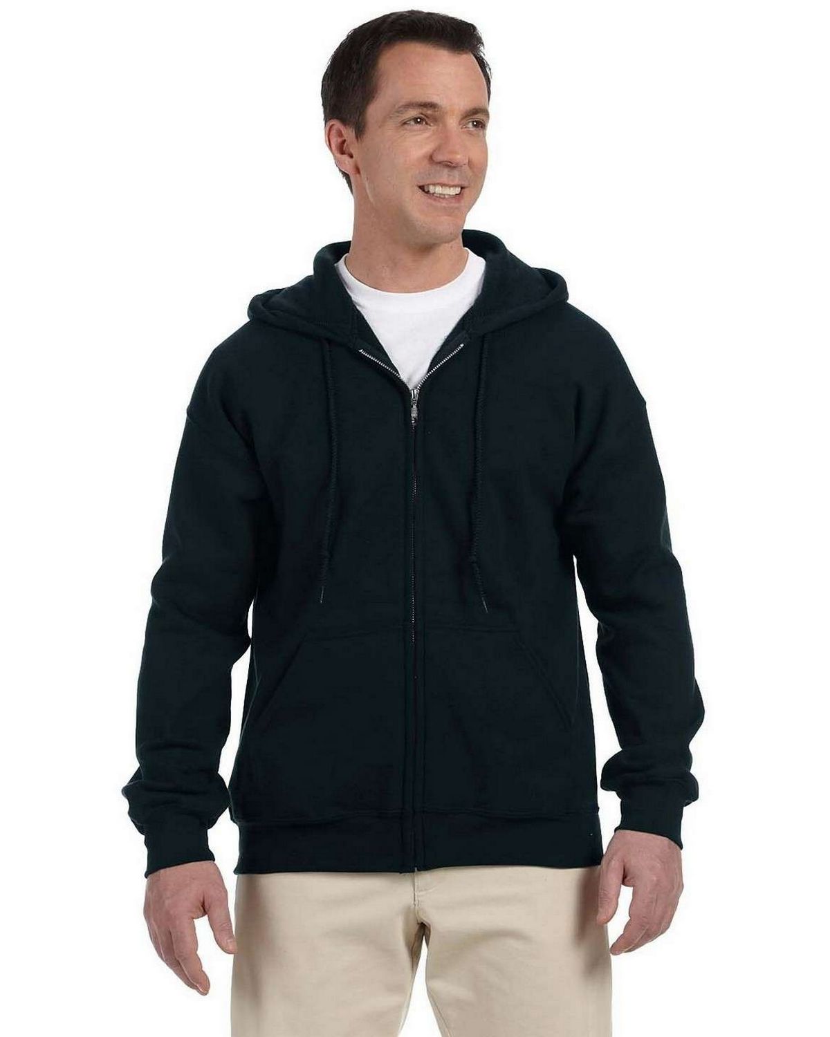 Gildan G126 DryBlend 50/50 Full Zip Hood - Shop at ApparelnBags.com