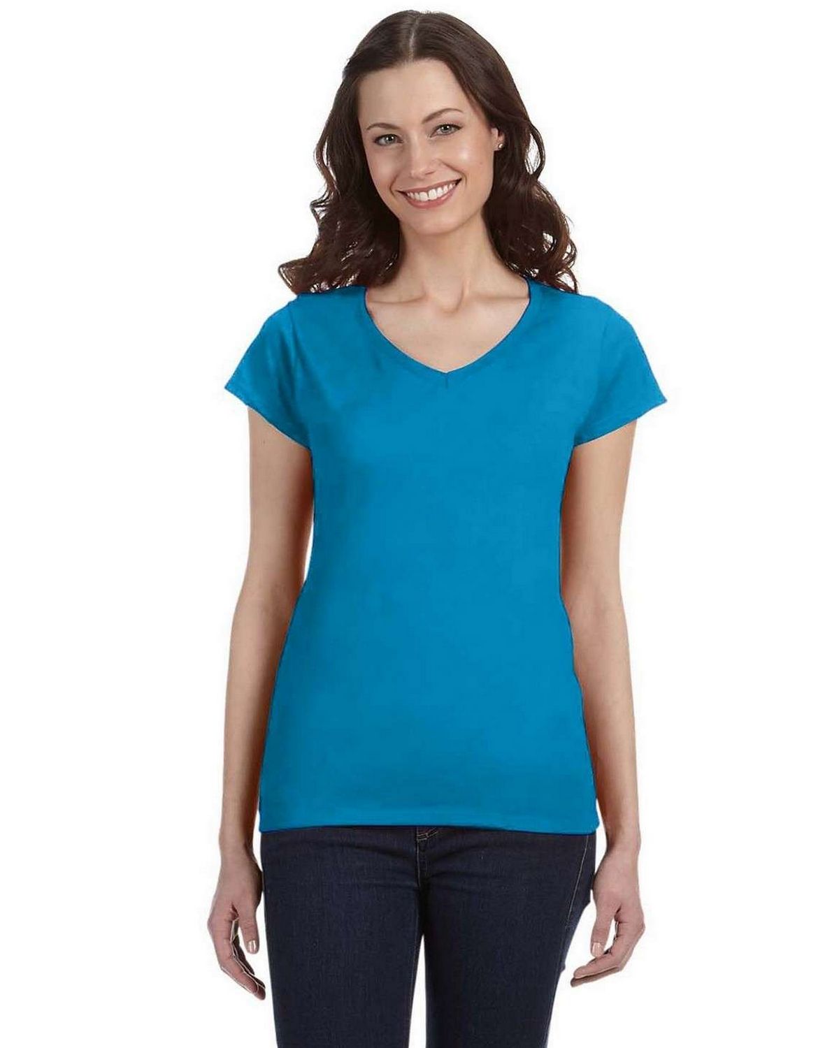 Gildan G64VL | Gildan G64VL Women's Soft Style Fit V Neck T Shirt