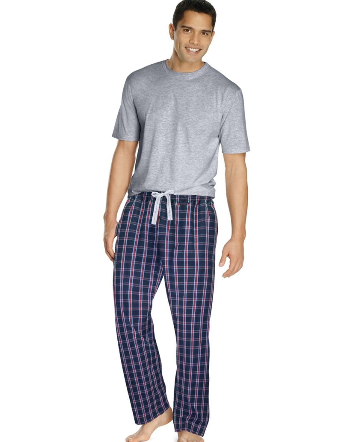Pajama Bottoms Hanes Men's Long Sleeve Pajama Set Hanes Men's