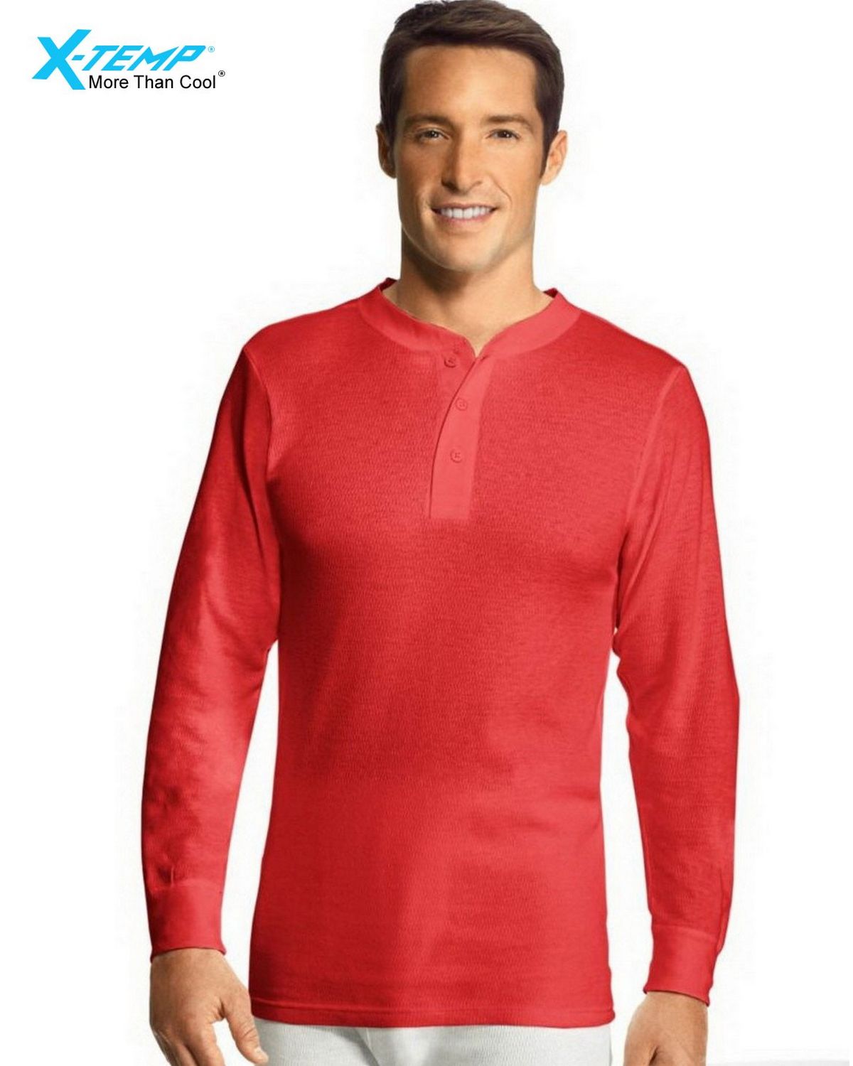 Thermal Underwear Men Hanes Mens Red Label XTemp Thermal Henley