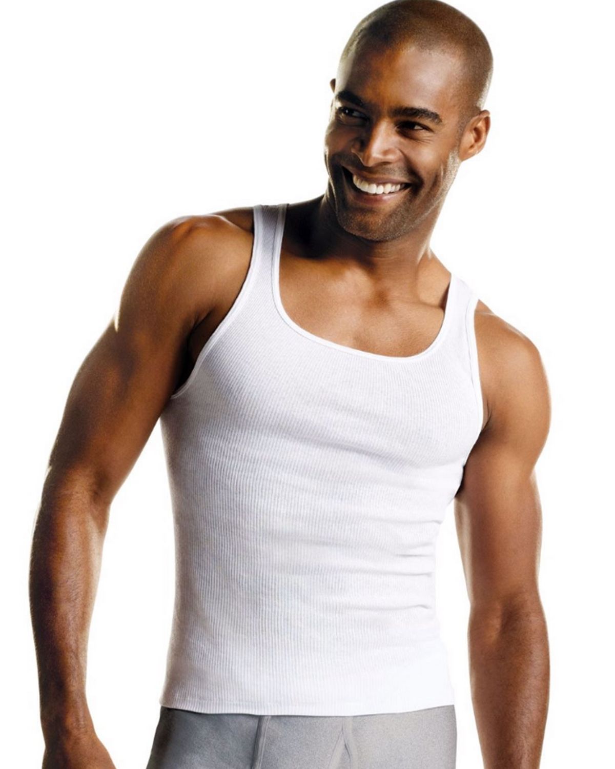 Hanes 372P10 | Hanes 372P10 Men's White Tank Undershirt 10-Pack