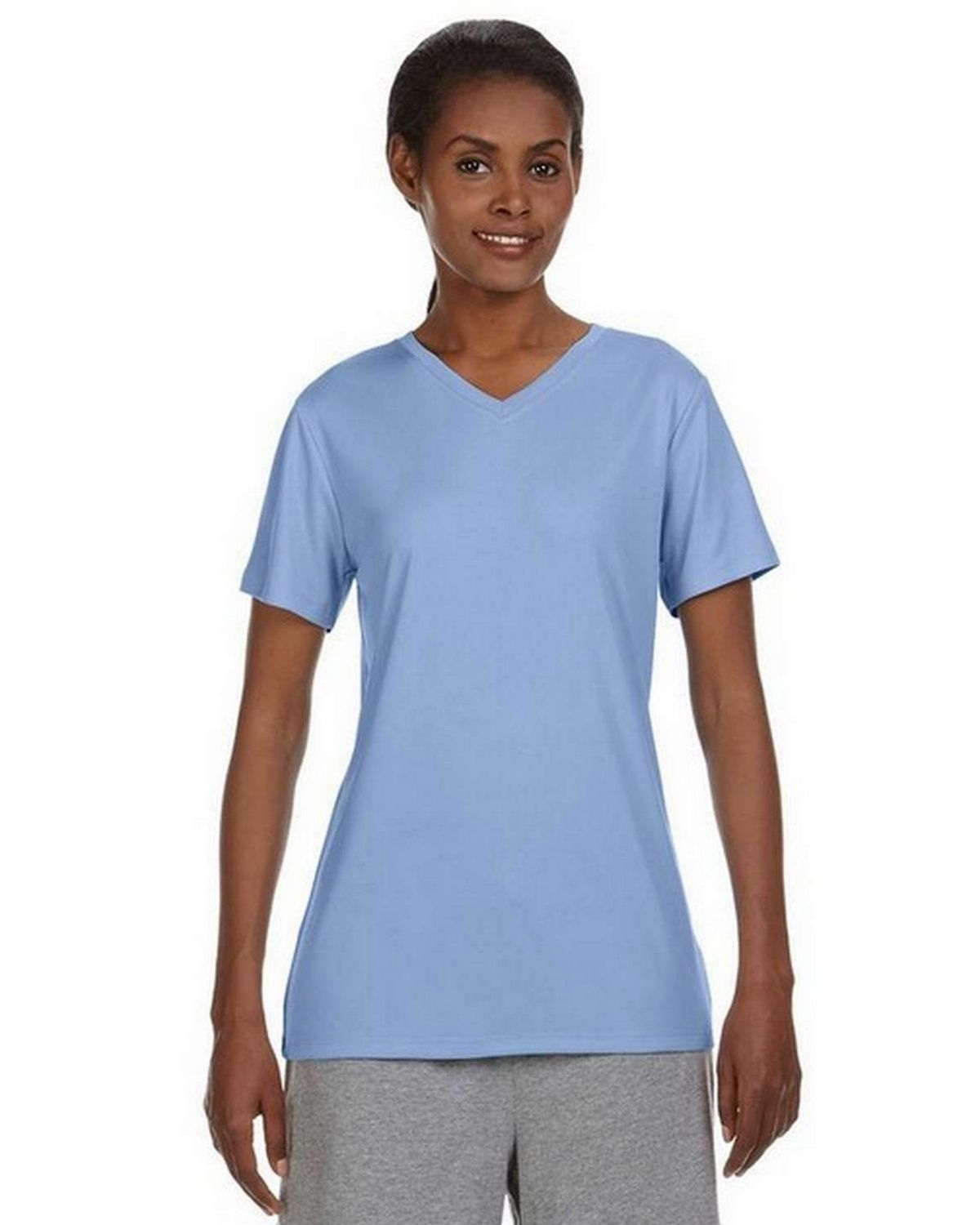 Hanes 483V | Hanes 483V Women's Cool Dri V Neck T Shirt