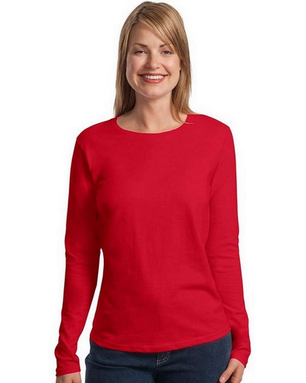 Buy Hanes 5580 Ladies ComfortSoft Long Sleeve T-Shirt