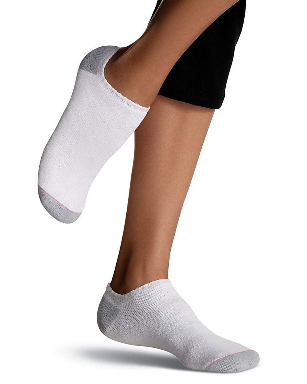 Hanes 650L1P Womens No Show Socks Extended Size 10 Pack