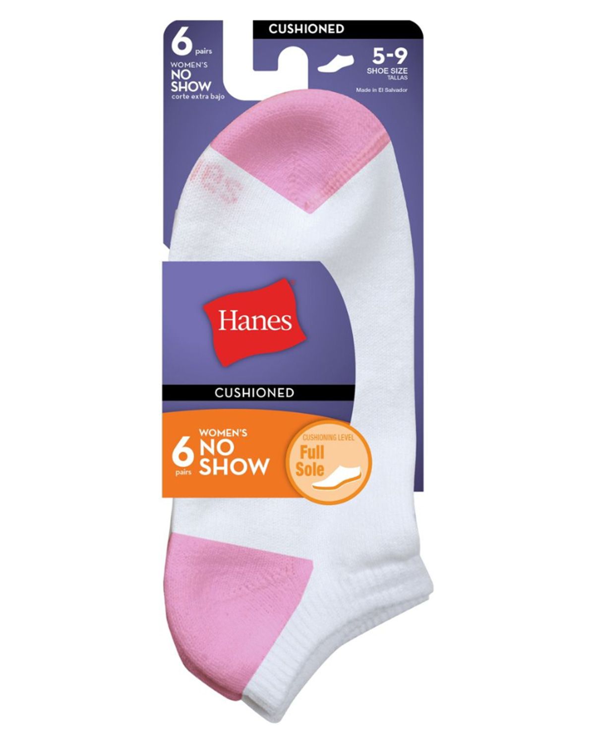 Hanes 650V6 Hanes 650V6 Women's Cool Comfort No Show Socks 6Pack