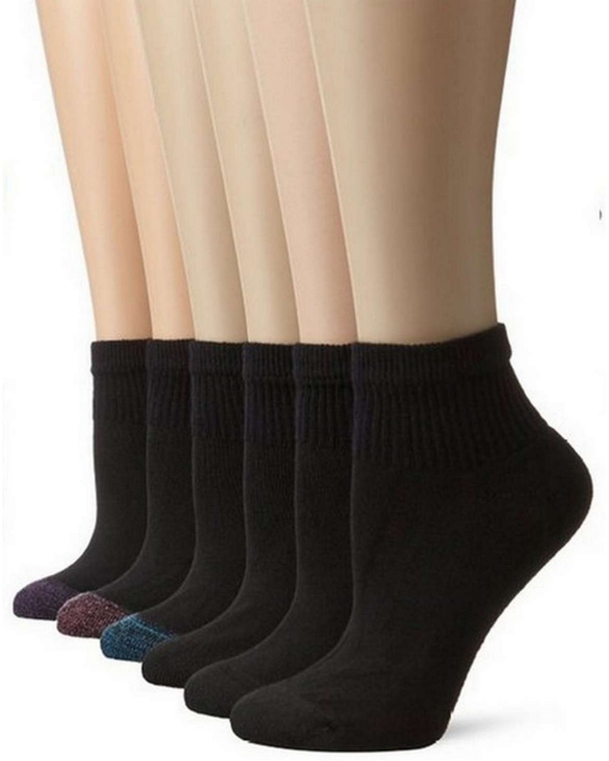 Hanes 6816 Womens Cushion Ankle Sock (Pack of 6)
