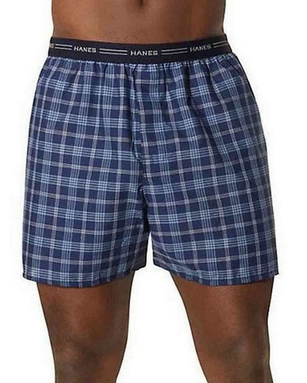 Hanes 841BX5 Mens Yarn Dyed Plaid Boxers (Pack of 5)
