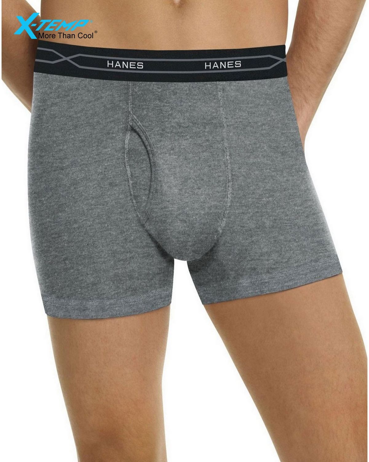 Hanes 973XT3 Hanes 973XT3 Men's TAGLESS XTemp Boxer Briefs Black