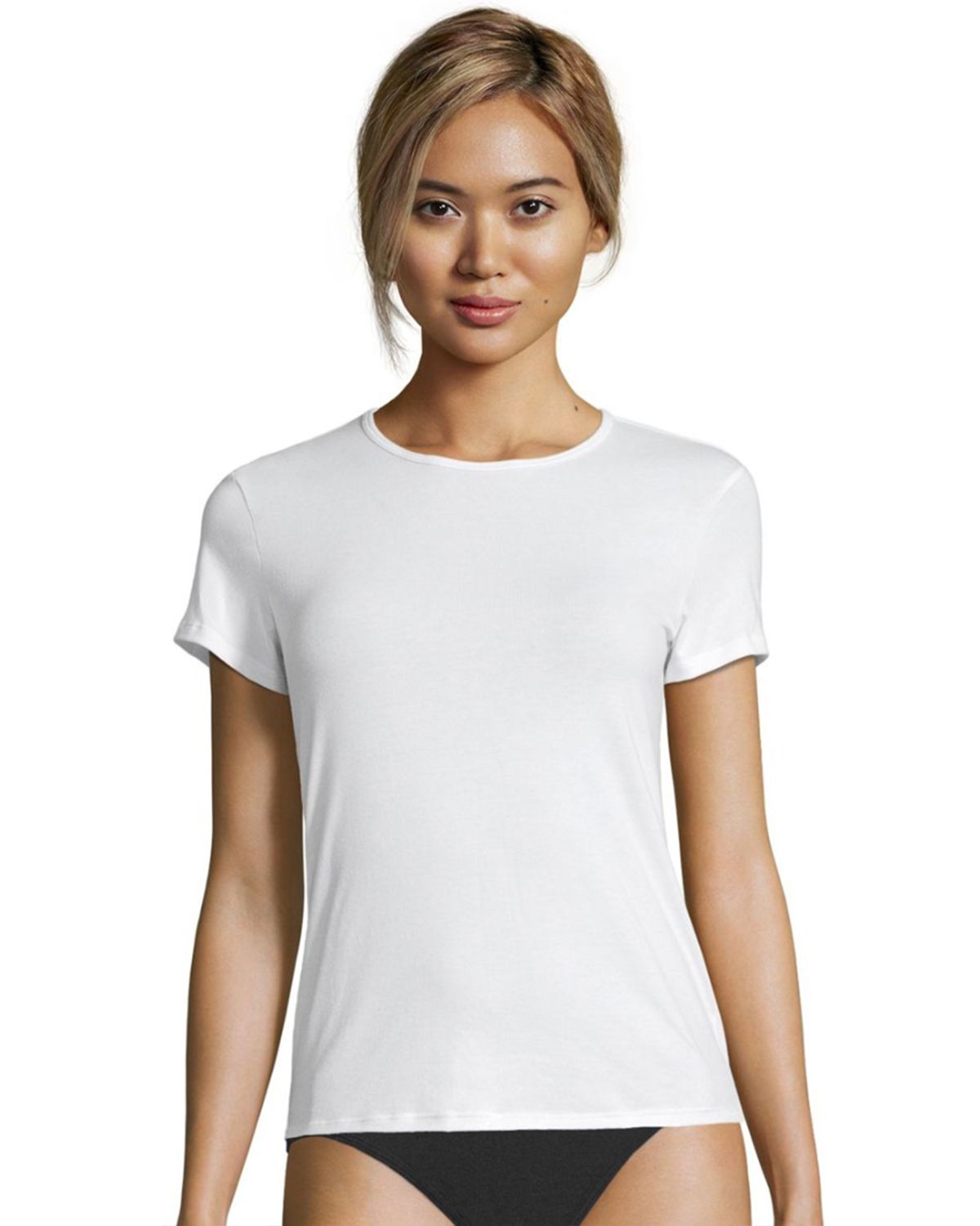 Hanes HT50P3 | Hanes HT50P3 Women's Cotton Stretch Crewneck Tee 3-Pack