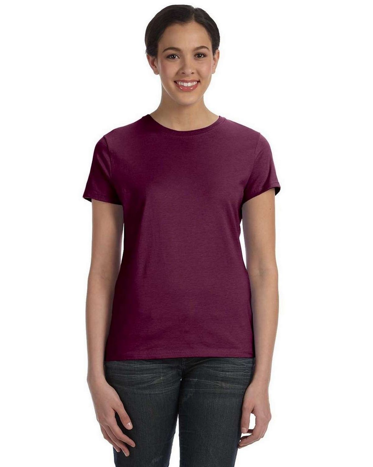 Hanes SL04 Silver For Her Classic Fit Ringspun T-Shirt