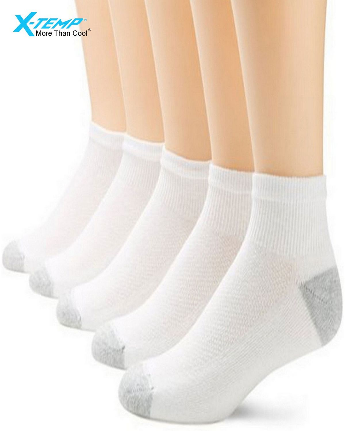 Size Chart for Hanes U15 Mens Ultimate X-Temp Ankle Socks - White
