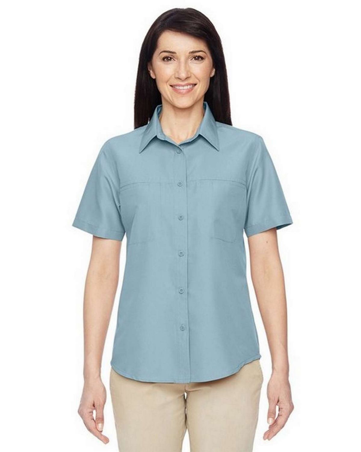 Harriton M580W | Harriton M580W Ladies Key West Short Sleeve ...