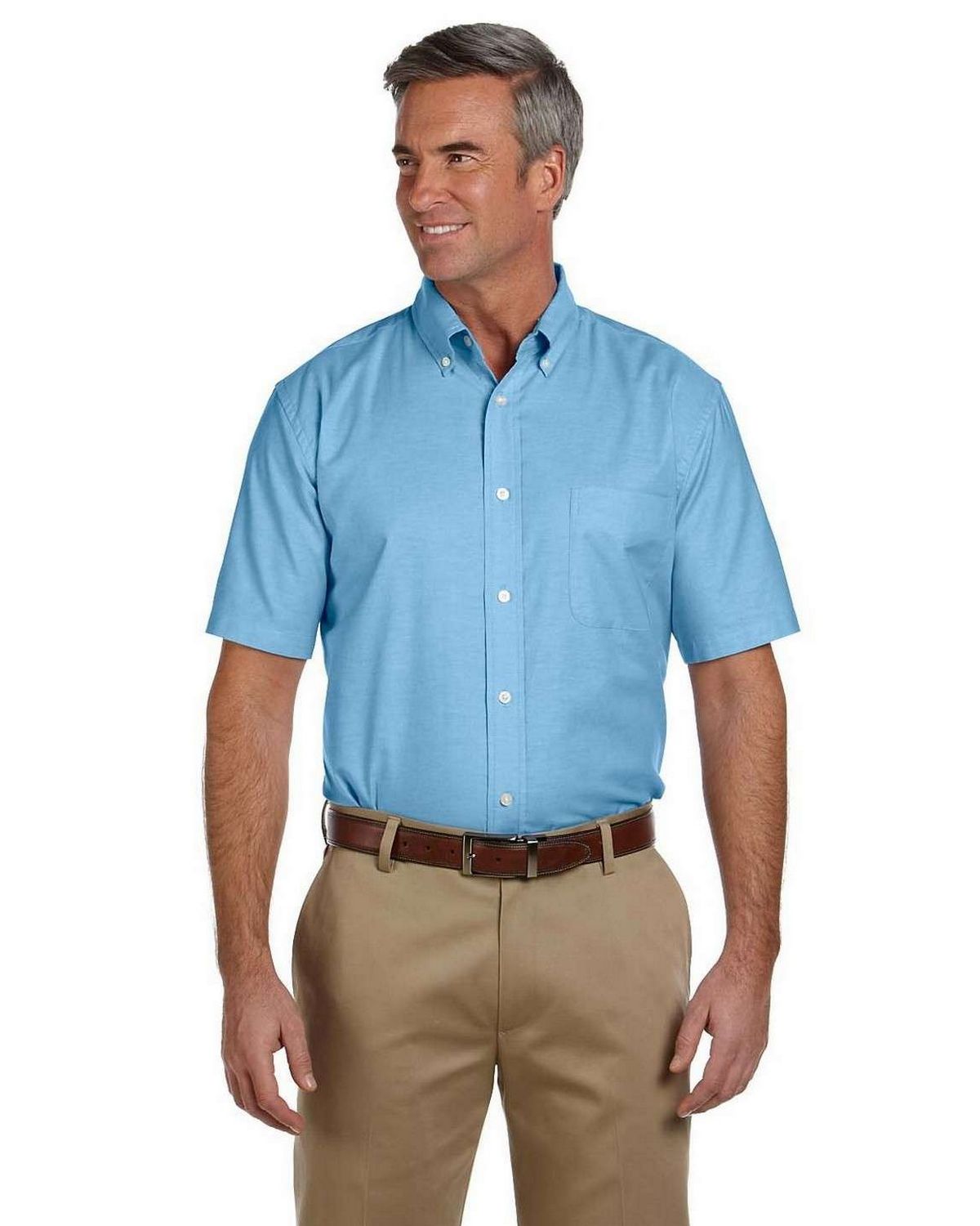 Harriton M600S | Harriton M600S Men's Short-Sleeve Oxford with Stain ...