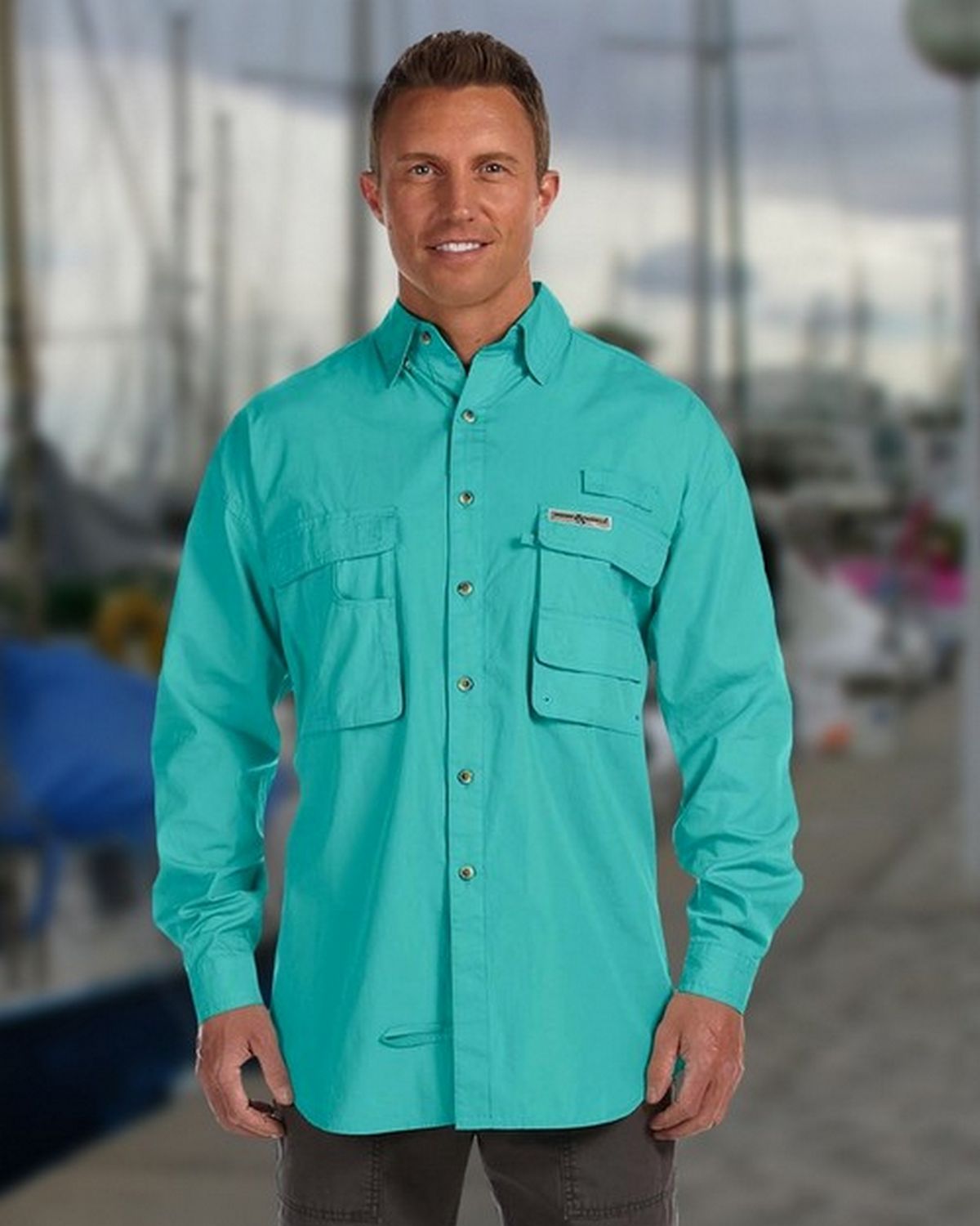 Buy Hook & Tackle 1013L Men's Gulf Stream LongSleeve Fishing Shirt