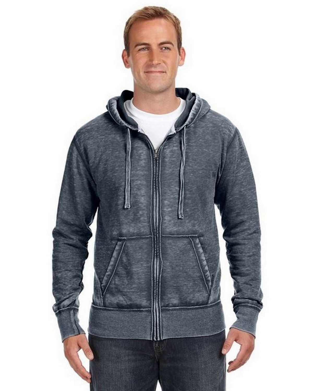 J America JA8916 Vintage Zen Full Zip Fleece Hood