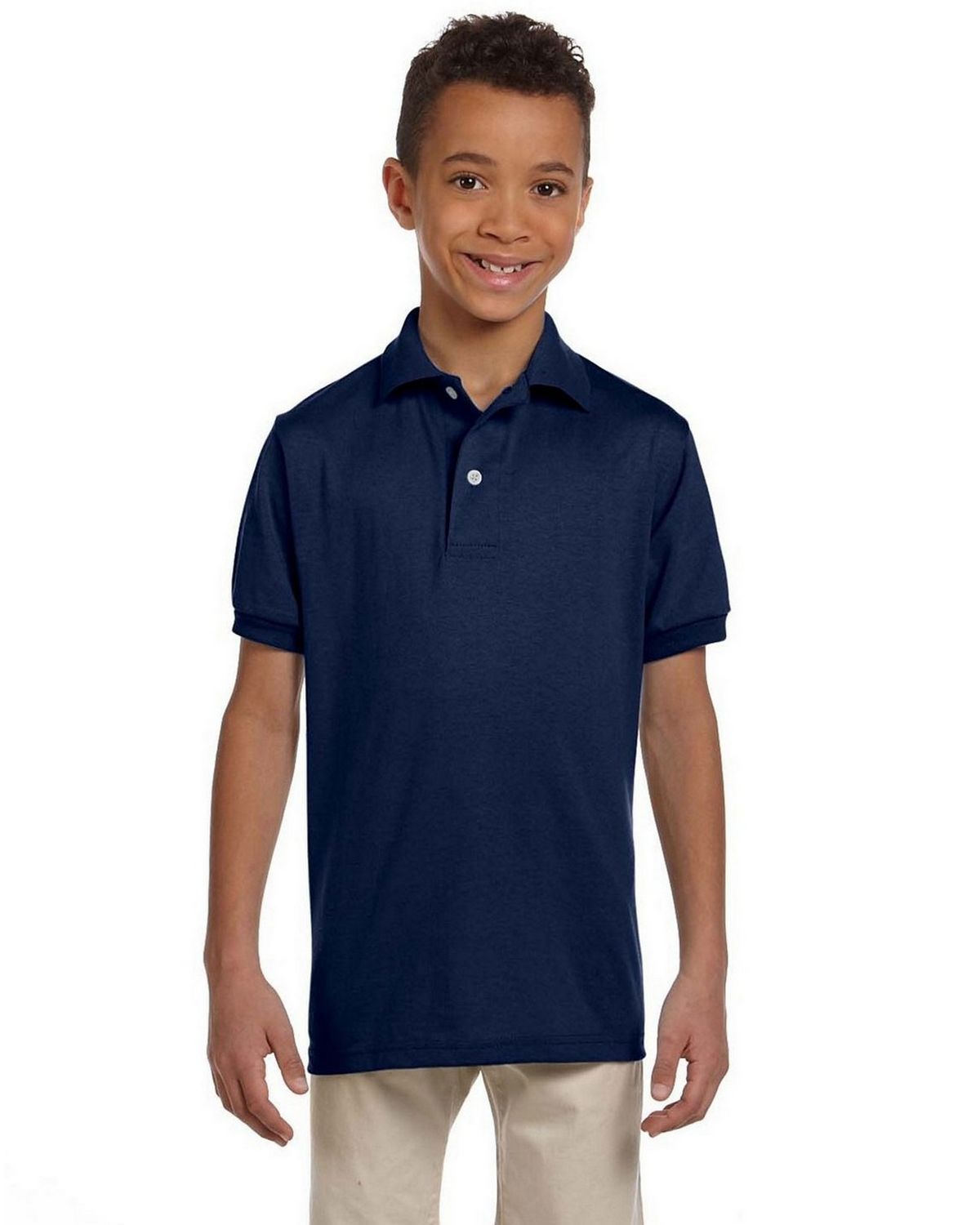 Jerzees 437Y Youth 5.6 oz.; 50/50 Jersey Polo with SpotShield