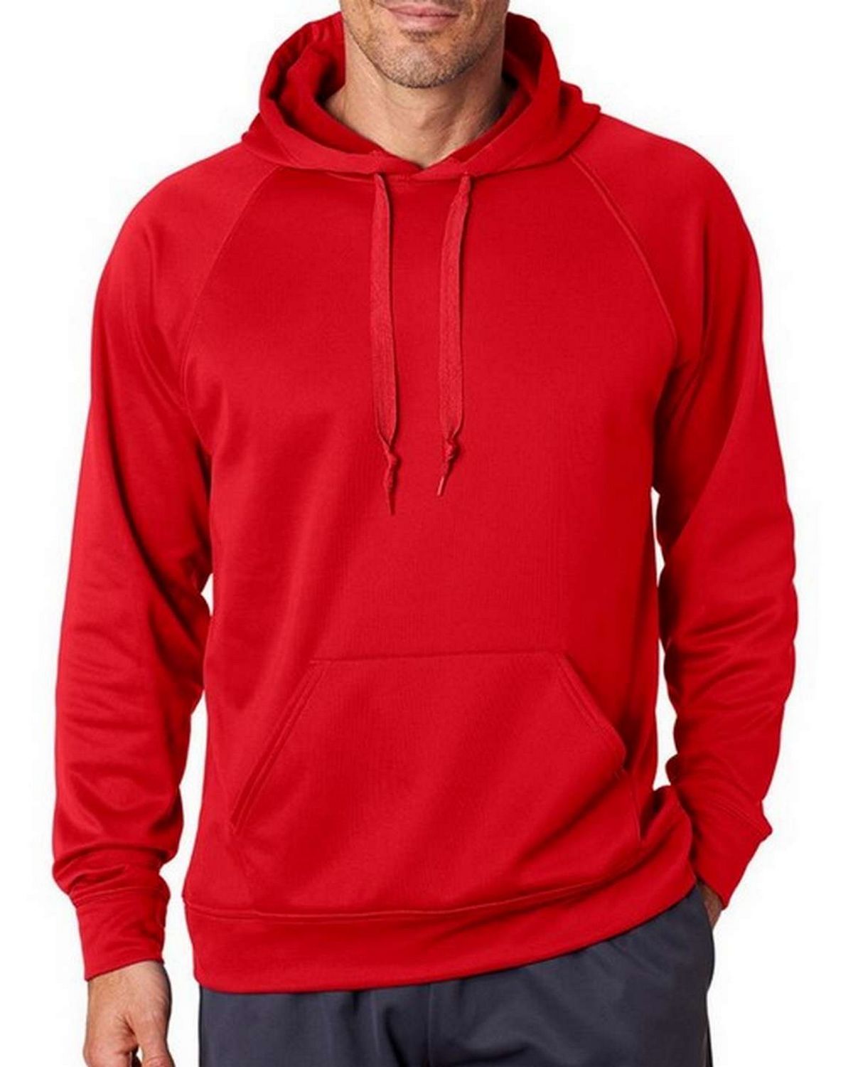 Jerzees PF96 Adult Sport Tech Fleece Hooded Pullover Sweatshirt