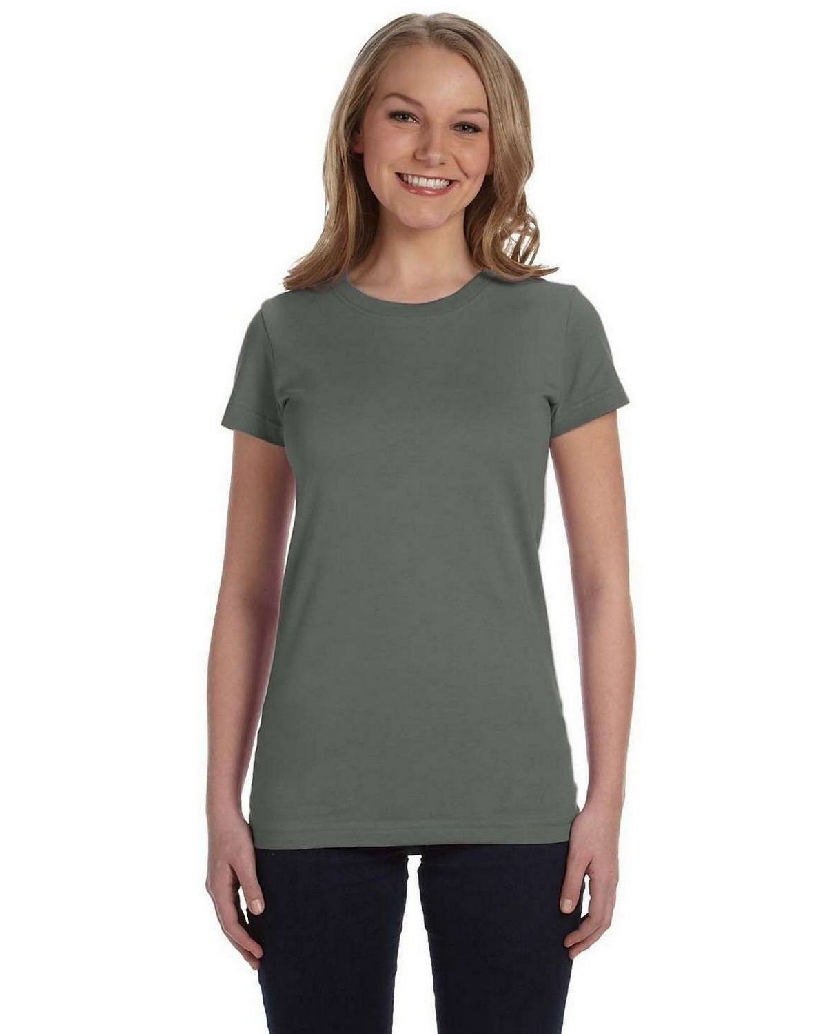 LAT 3616 Ladies Junior Ringspun Longer Length T-Shirt