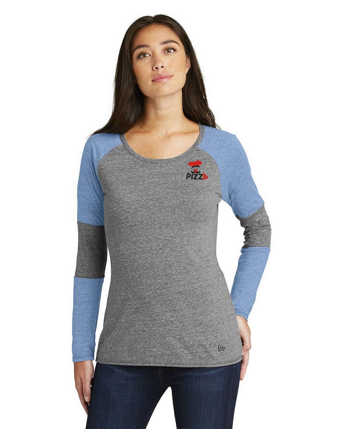 New Era Custom Logo Embroidered Baseball T-Shirt - Women