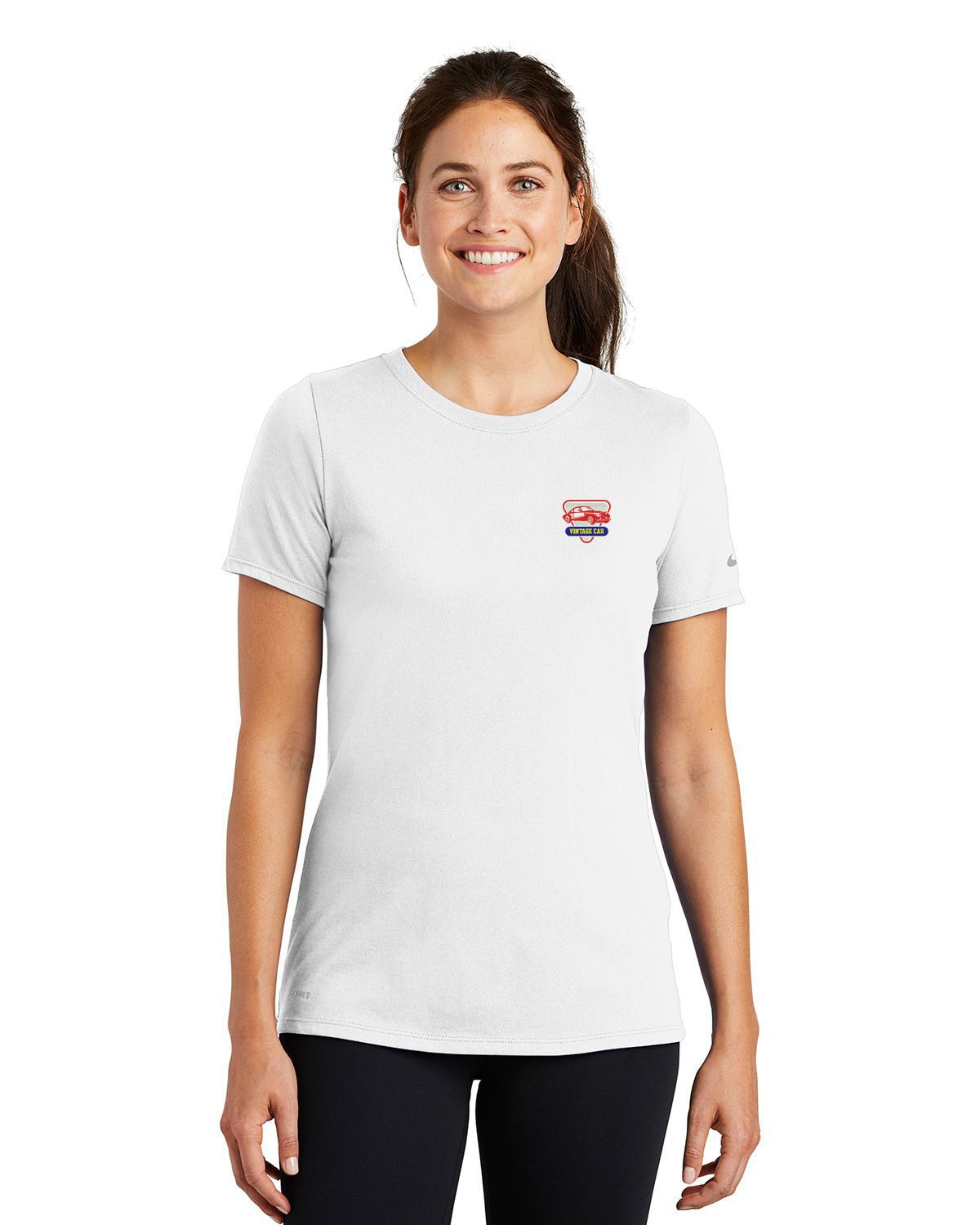 Nike Golf Nkbq5234 Ladies Dri Fit Cotton Poly Scoop Neck Tee