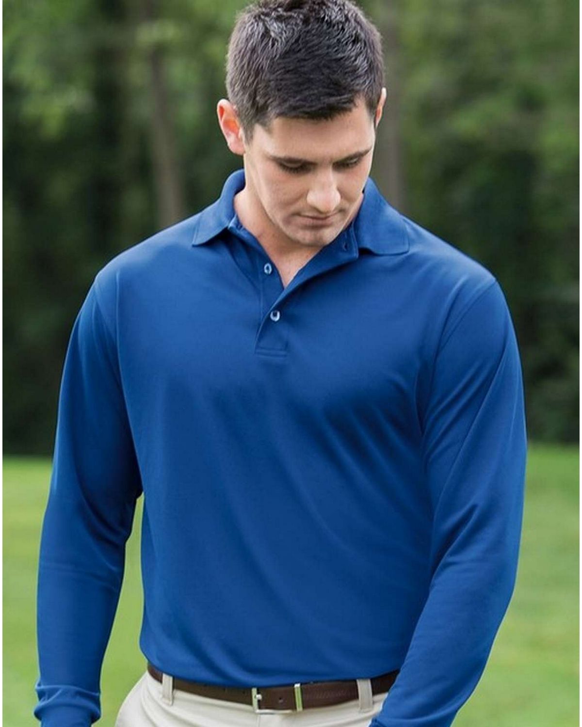 Men Shirts Paragon 110 Mens Long Sleeve Performance Polo Polo Shirts
