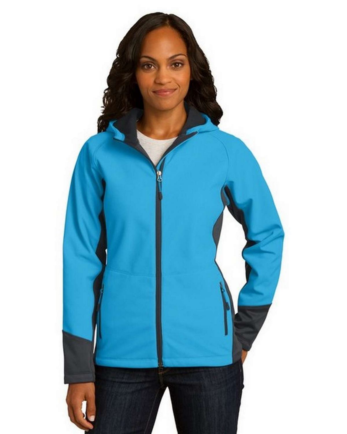 Port Authority L319 Ladies Vertical Hooded Soft Shell Jacket