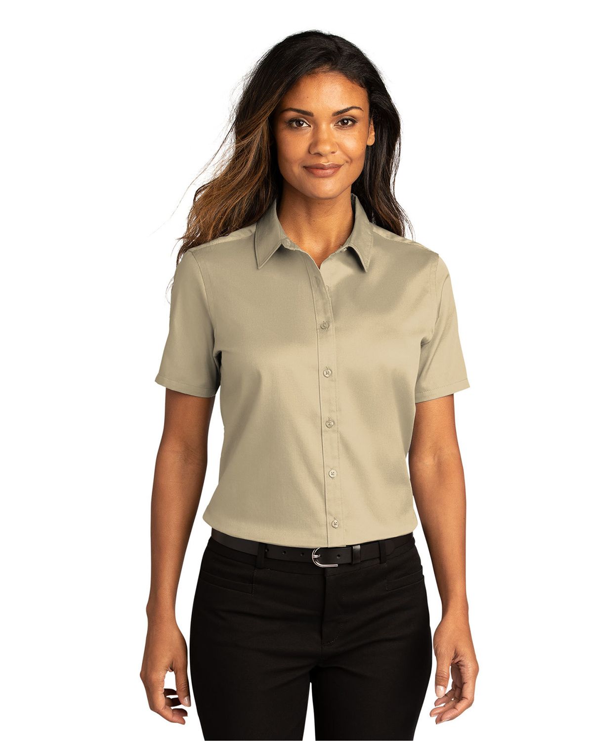 port-authority-ladies-short-sleeve-superpro-react-twill-shirt