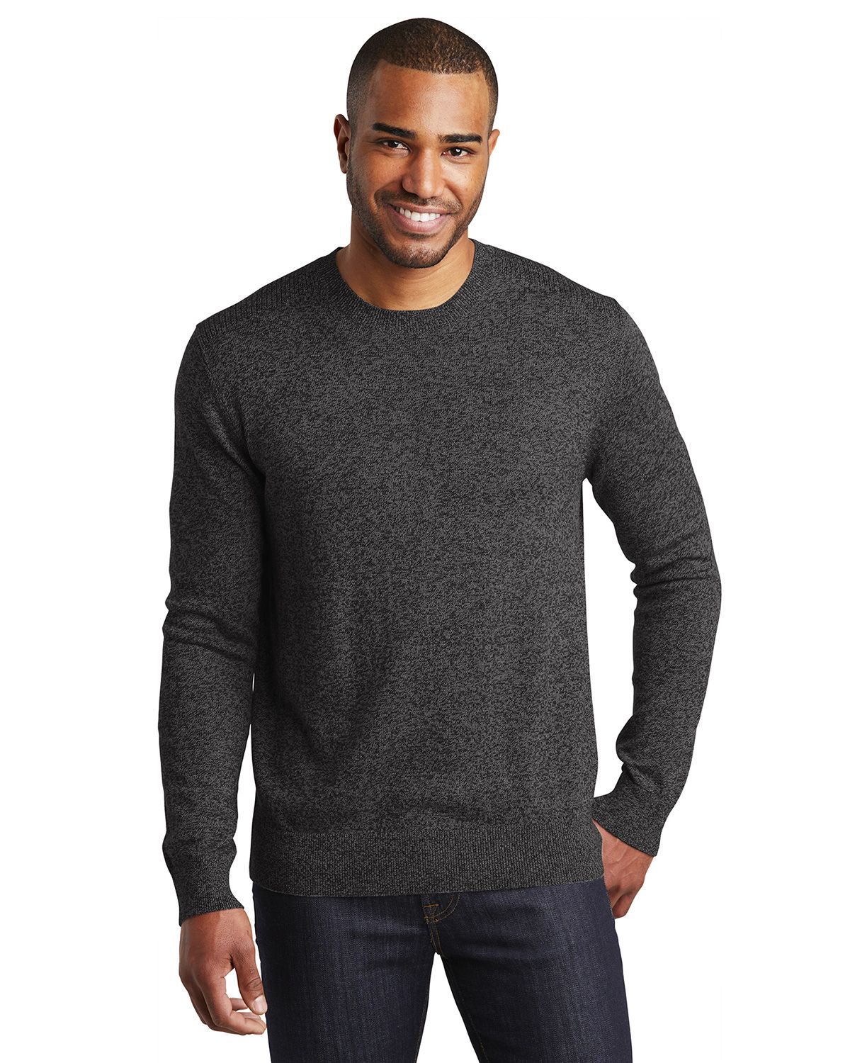 Port Authority SW417 Marled Crew Sweater - Shop at ApparelnBags.com