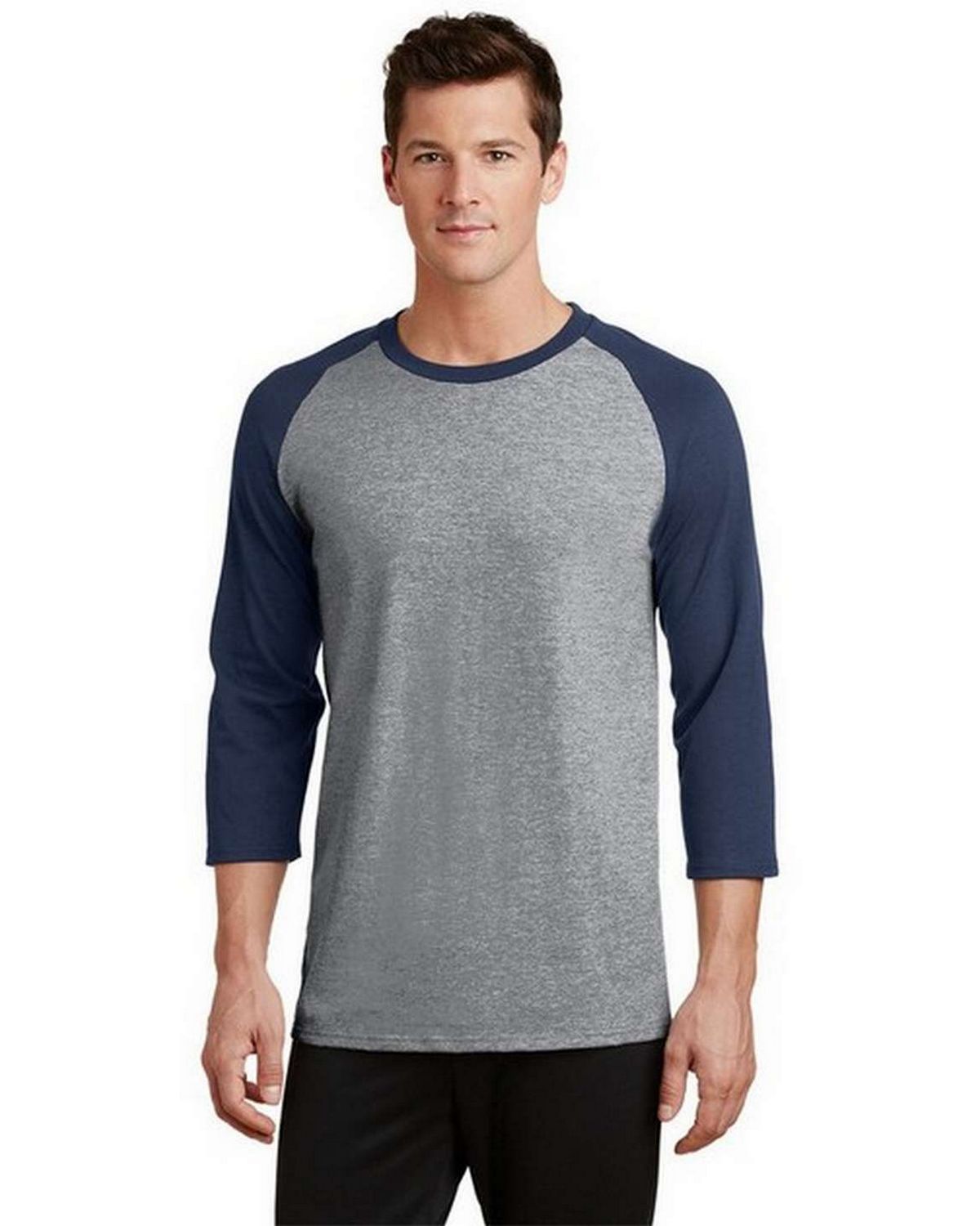 Port & Company PC55RS Cotton/Poly 3/4-Sleeve Raglan T-Shirt