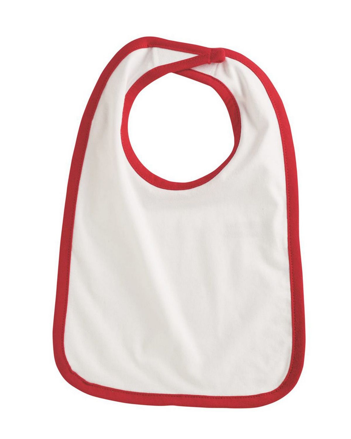 Rabbit Skins 1004 Infant Jersey Contrast Trim Closure Bib