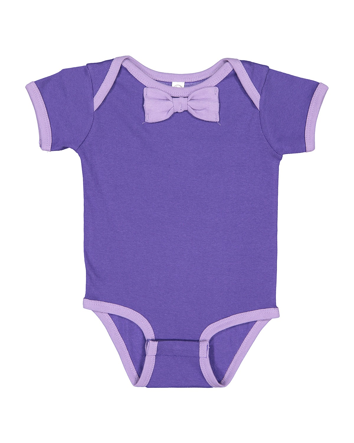 Rabbit Skins RS4407 Infant Baby Rib Bow Tie Bodysuit