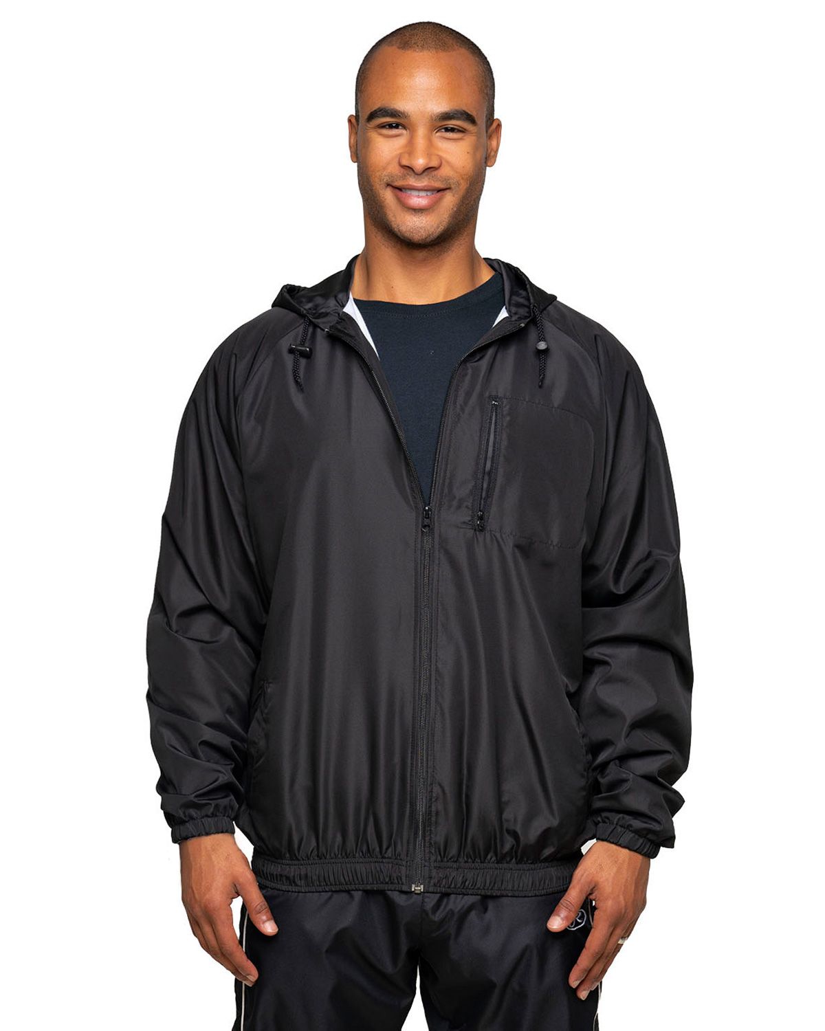 Rawlings RP9728 Adult Nylon Taffeta Hooded Coaches Jacket
