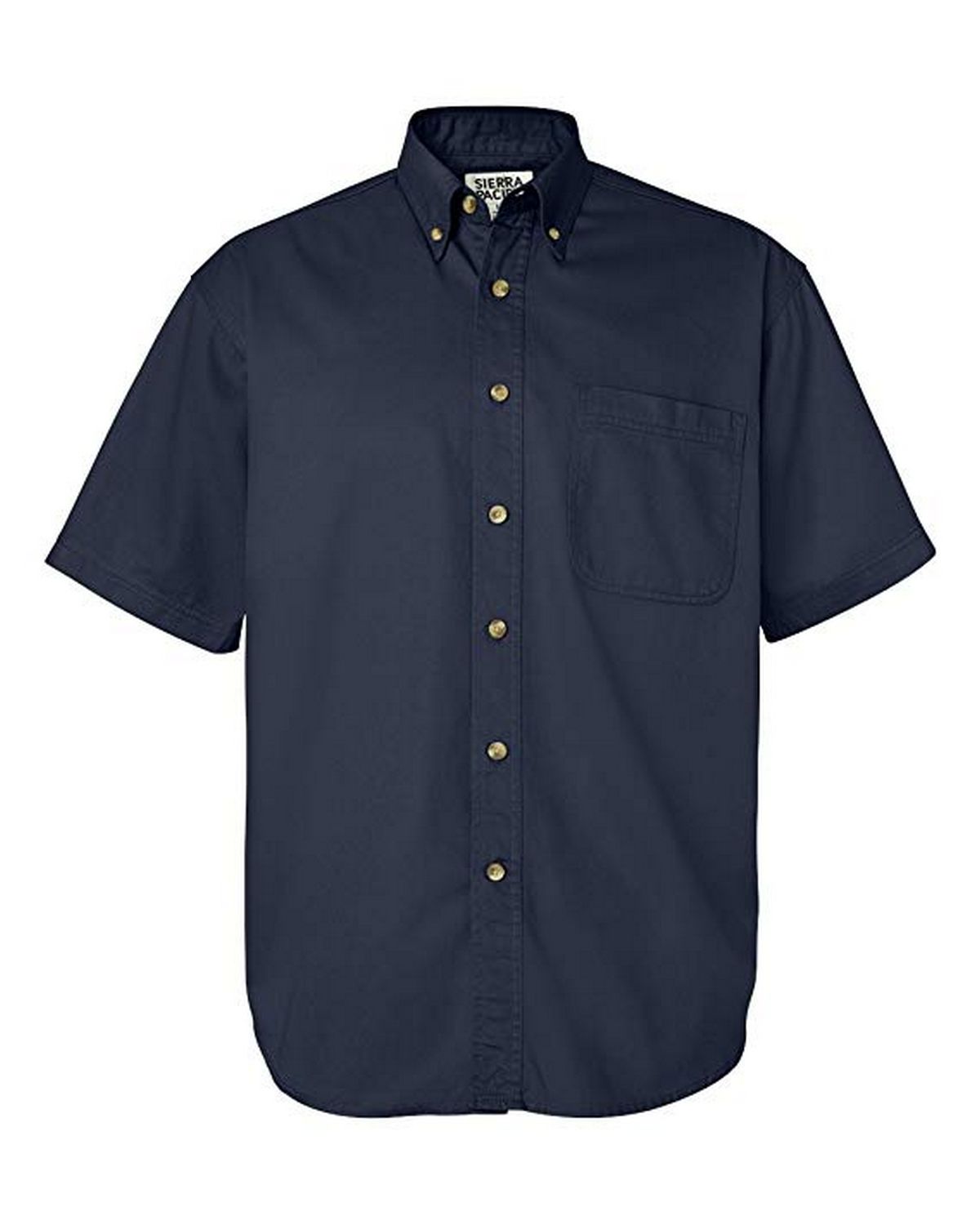 Sierra Pacific 201 Mens Short Sleeve Cotton Twill Shirt
