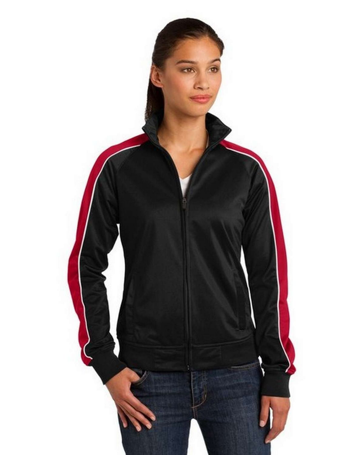 Sport-Tek LST92 | Sport-Tek LST92 Women's Piped Tricot Track Jacket