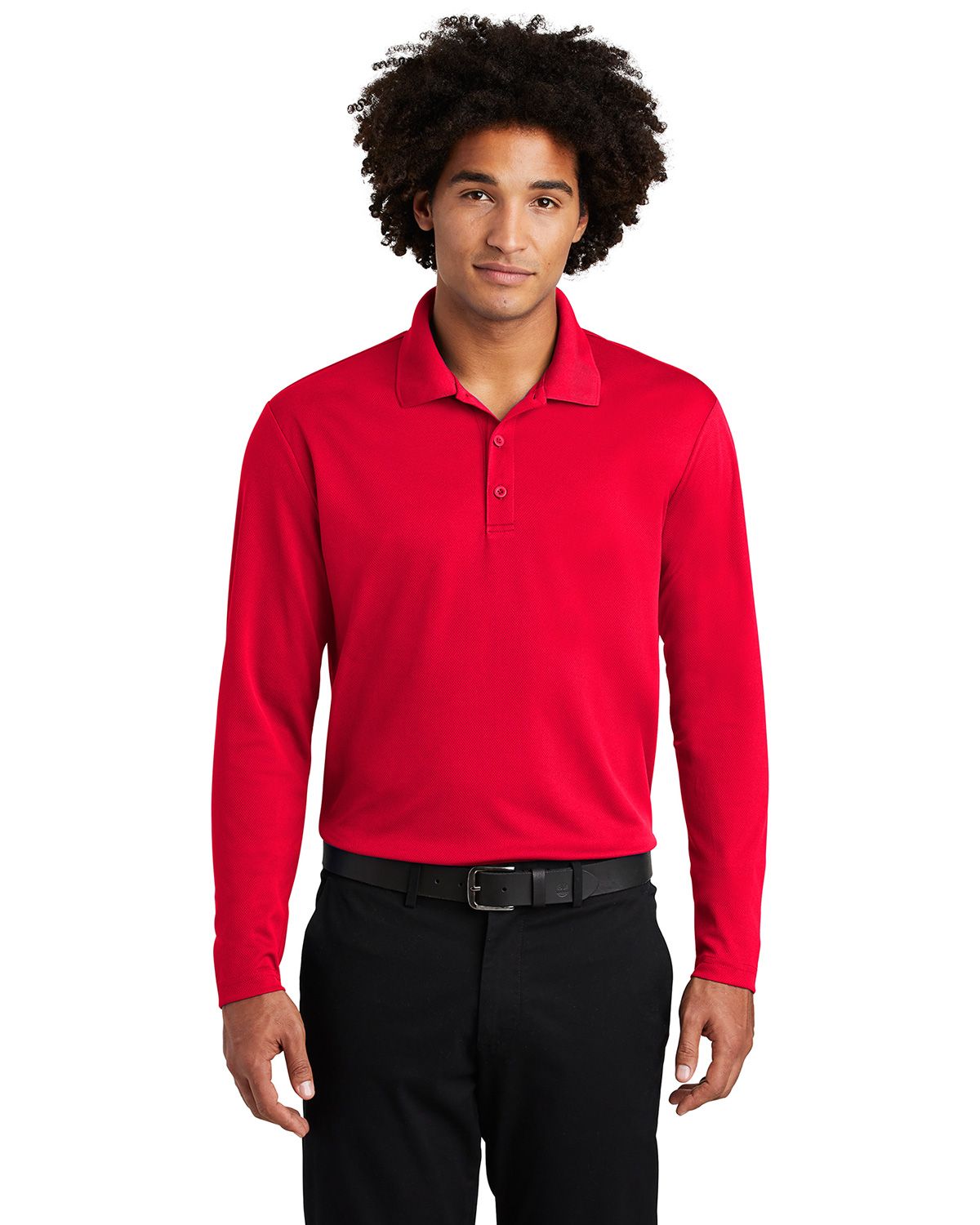 SportTek ST640LS PosiCharge RacerMesh Long Sleeve Polo for Business