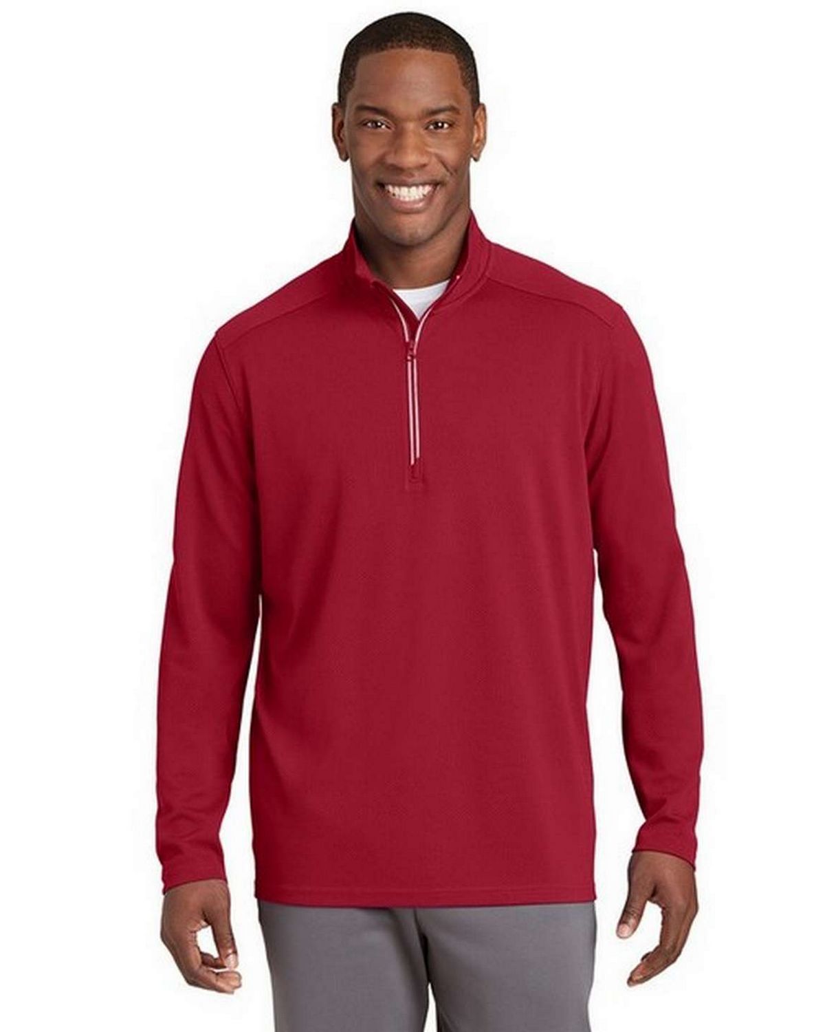 Sport-Tek ST860 Men's Sport-Wick Textured 1/4-Zip Pullover