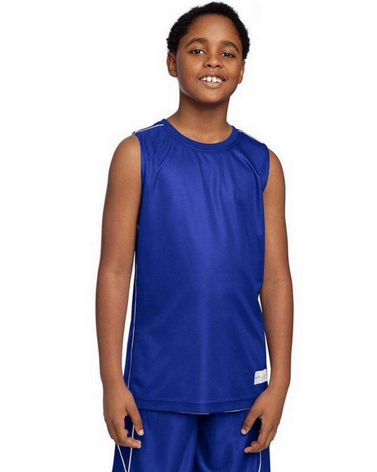 SportTek YT555 Youth PosiCharge Mesh Reversible Sleeveless Tee