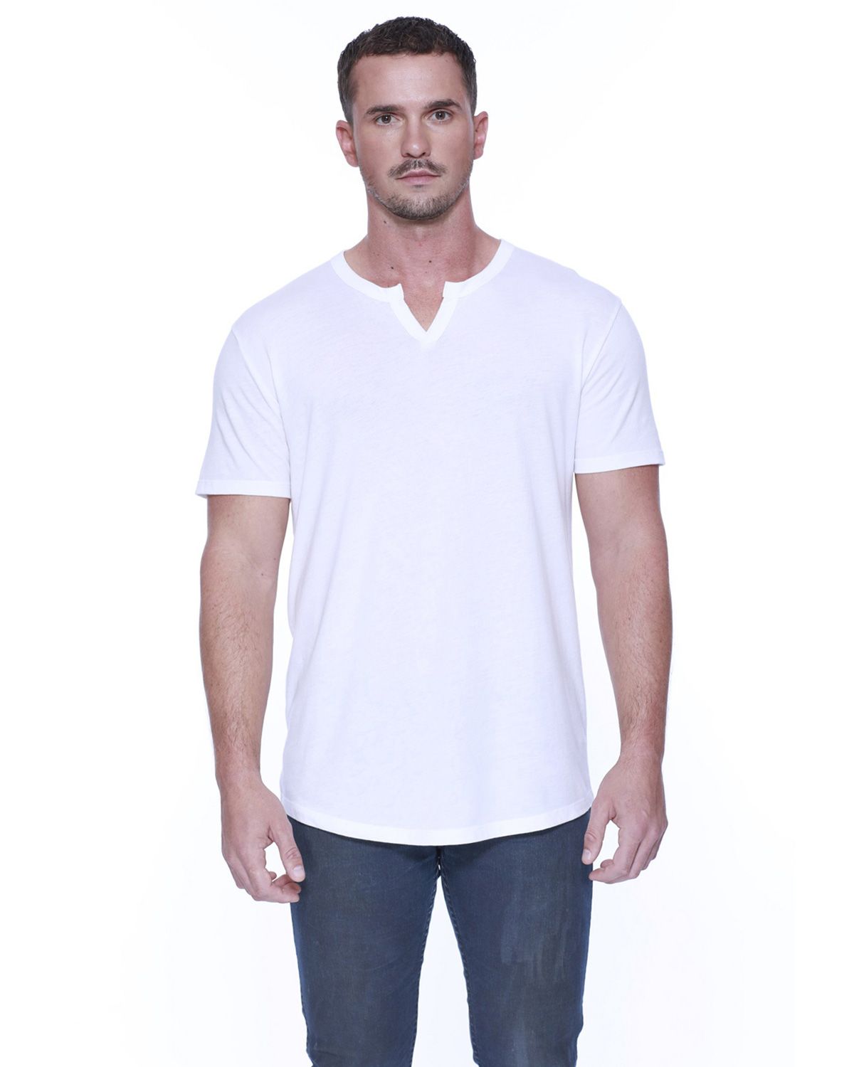 meer. NECK SLIT TEE(White） meer. NECK SLIT TEE(White） Everyday round neck side slit