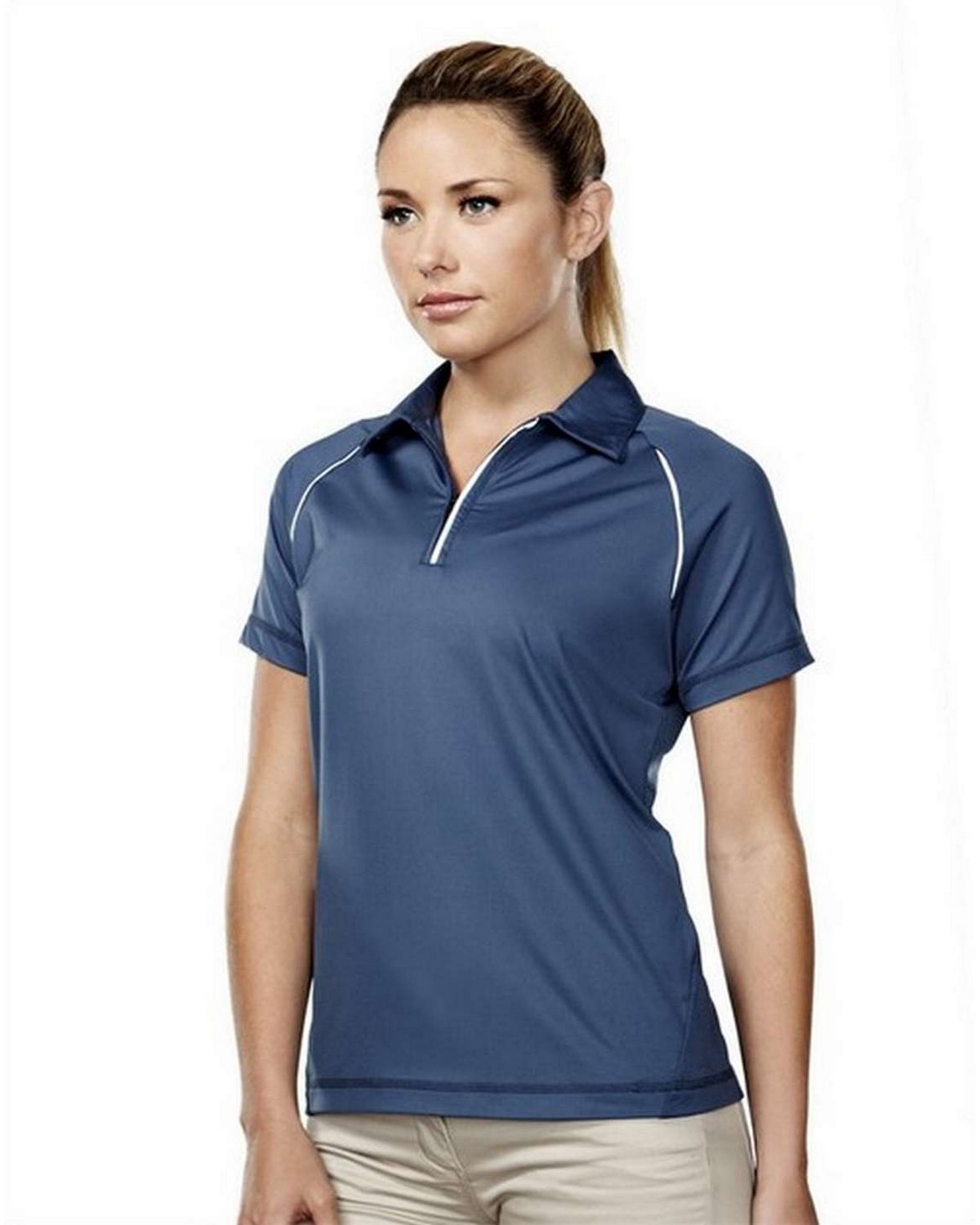 Tri Mountain Gold 407 Petaluma Women's Short Sleeve Knit Shirt