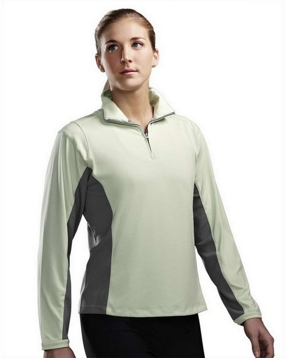 Tri-Mountain Performance 621 Women's Poly UltraCool 1/4 zip pullover shirt