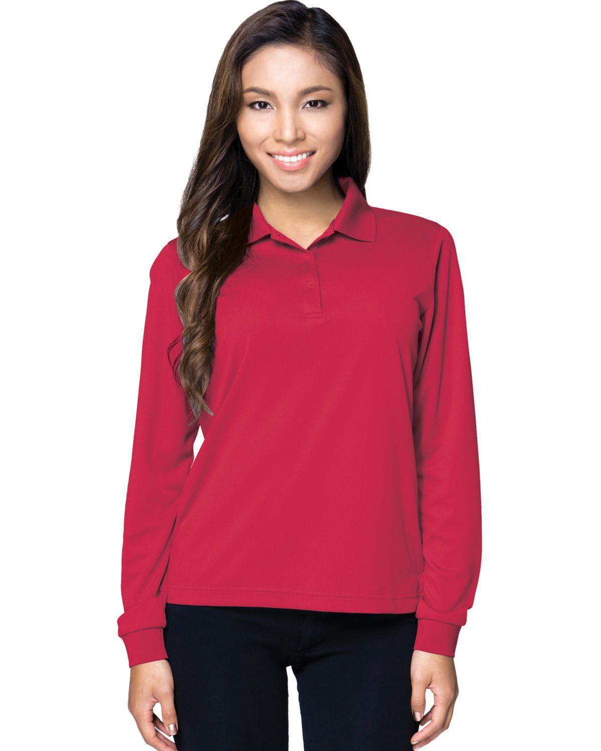 Tri-Mountain Performance KL020LS Mini-Pique Long Sleeve Polo