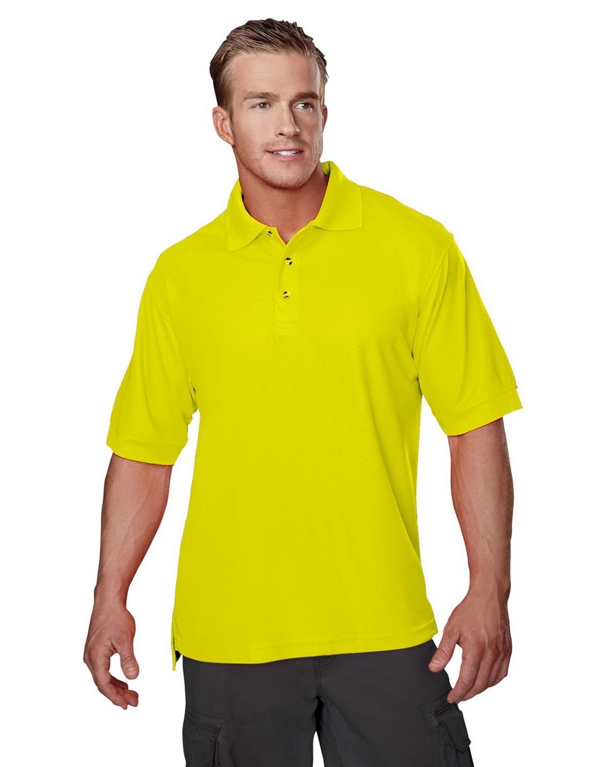 Tri-Mountain 100 Safeguard Poly Safety pique golf shirt
