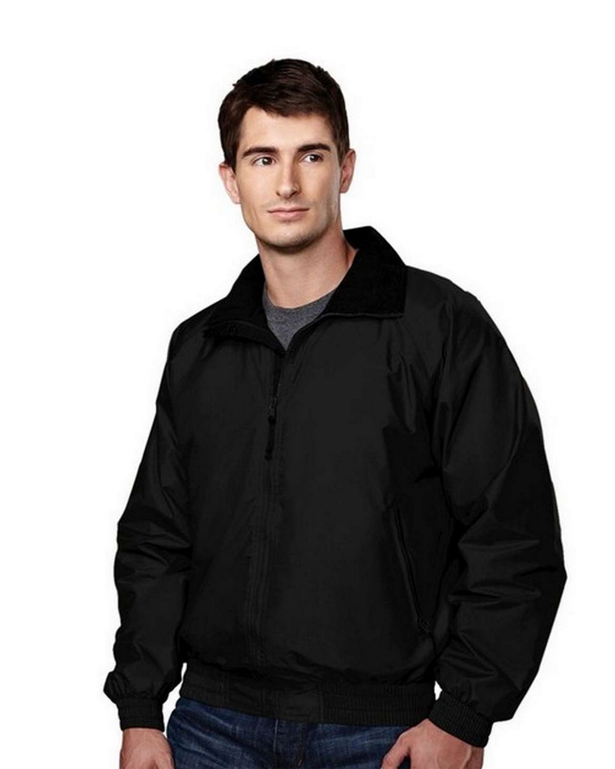Tri-Mountain 8000 Volunteer Nylon Jacket with Lightweight Fleece Lining