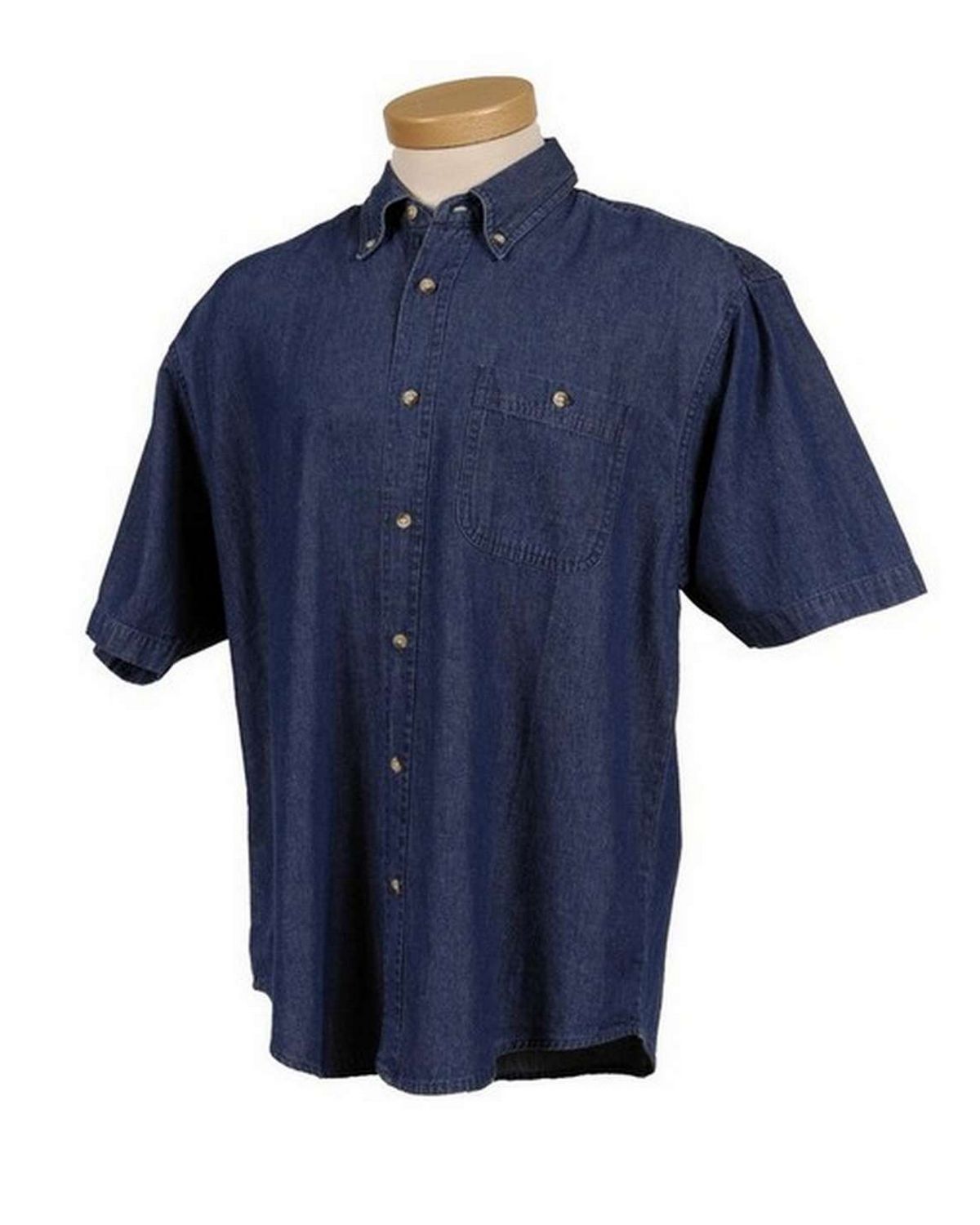 Tri-Mountain 828 Men's denim short sleeve shirt