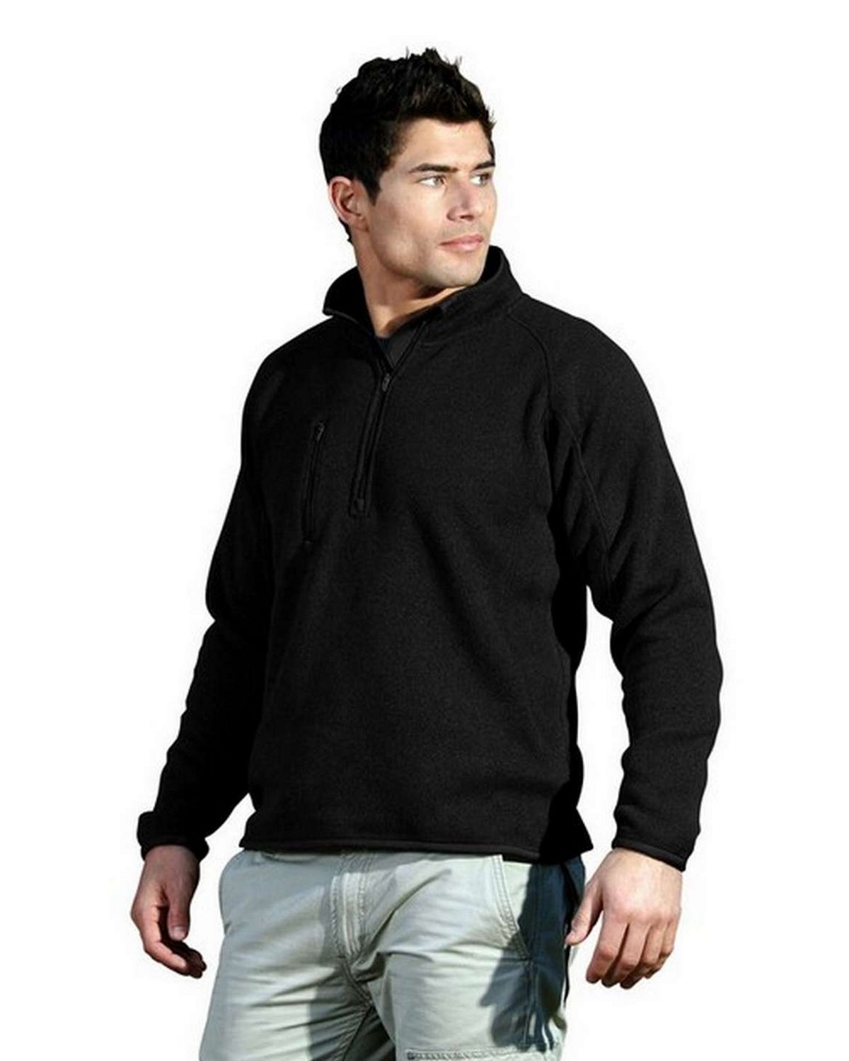Buy Tri-Mountain 935 Men's 100% Polyester 1/4 Zip Sweater Knit LS ...