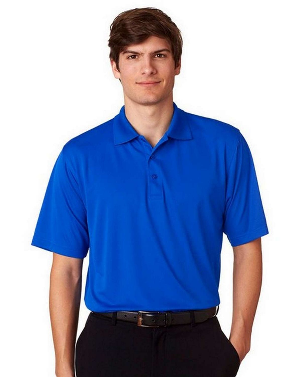 Ultraclub 8255 Mens Cool & Dry Jacquard Performance Polo Shirt